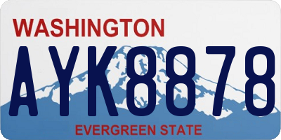 WA license plate AYK8878