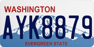WA license plate AYK8879