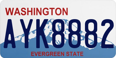 WA license plate AYK8882