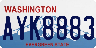 WA license plate AYK8883