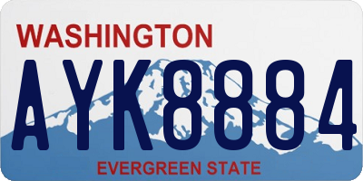 WA license plate AYK8884