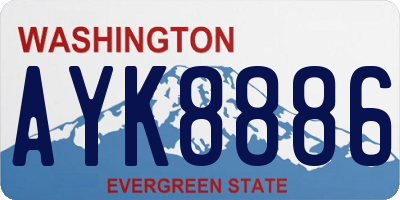 WA license plate AYK8886