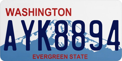WA license plate AYK8894