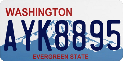 WA license plate AYK8895