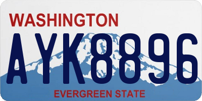 WA license plate AYK8896