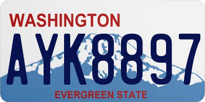 WA license plate AYK8897