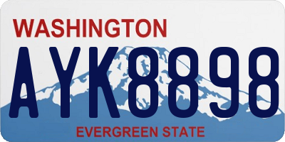 WA license plate AYK8898