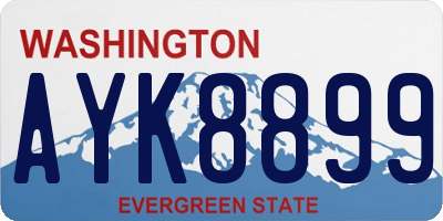 WA license plate AYK8899