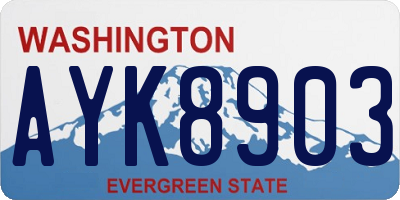 WA license plate AYK8903