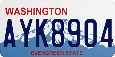 WA license plate AYK8904