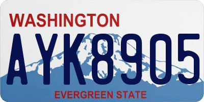 WA license plate AYK8905