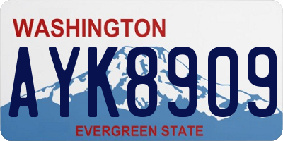 WA license plate AYK8909