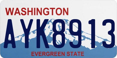 WA license plate AYK8913