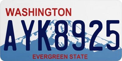 WA license plate AYK8925