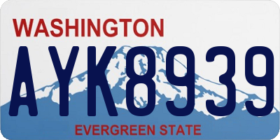 WA license plate AYK8939