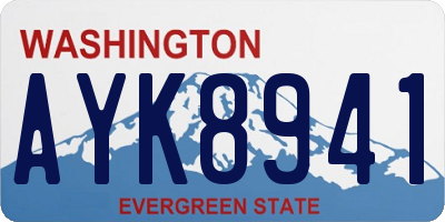 WA license plate AYK8941