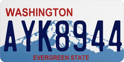 WA license plate AYK8944