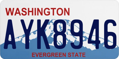 WA license plate AYK8946