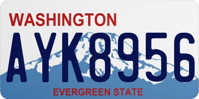 WA license plate AYK8956