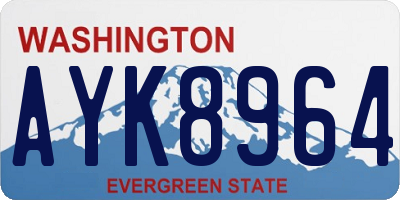 WA license plate AYK8964