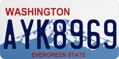 WA license plate AYK8969