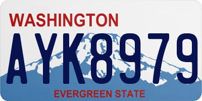 WA license plate AYK8979