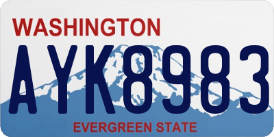 WA license plate AYK8983