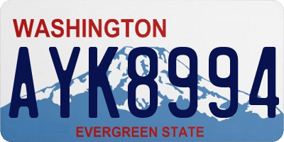 WA license plate AYK8994