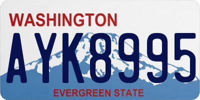 WA license plate AYK8995