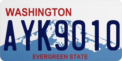 WA license plate AYK9010