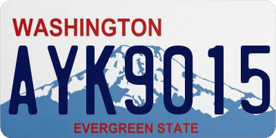 WA license plate AYK9015