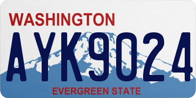 WA license plate AYK9024