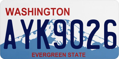 WA license plate AYK9026