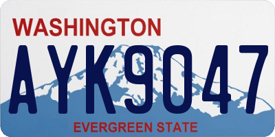 WA license plate AYK9047