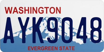 WA license plate AYK9048