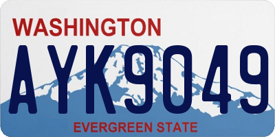 WA license plate AYK9049