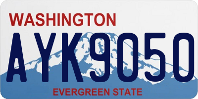 WA license plate AYK9050