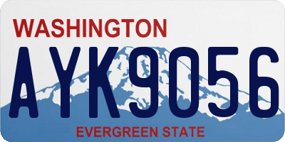 WA license plate AYK9056
