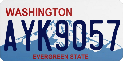WA license plate AYK9057