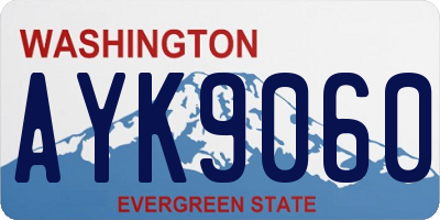 WA license plate AYK9060