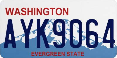 WA license plate AYK9064
