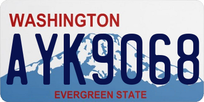 WA license plate AYK9068
