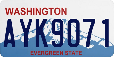 WA license plate AYK9071