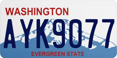 WA license plate AYK9077