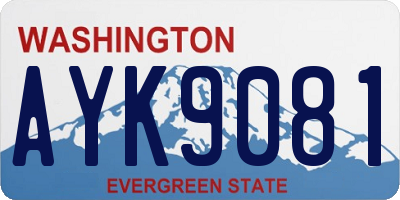 WA license plate AYK9081