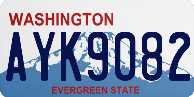 WA license plate AYK9082