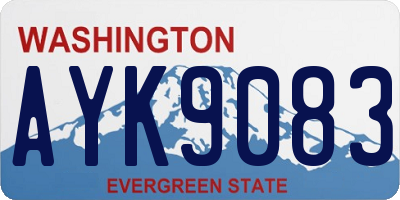 WA license plate AYK9083