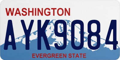 WA license plate AYK9084