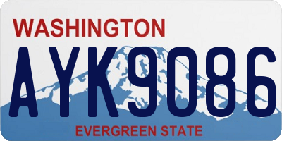 WA license plate AYK9086
