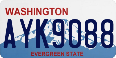 WA license plate AYK9088